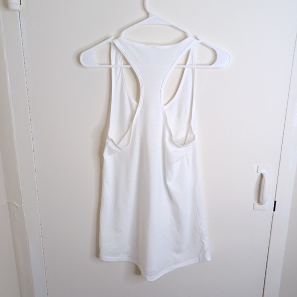 Women's Racerback Tank. Fun Fish Story Spin Humor. Size Medium - Picture 4 of 11